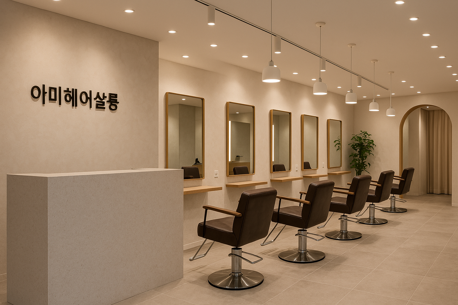 챗과장헤어살롱 인테리어